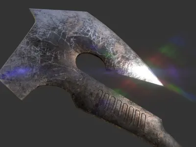 Tactical Axe Low-poly 3D model