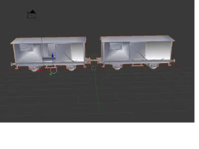 Model train closed cargo Wagon 3D print model