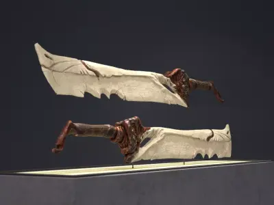 Bone Sword - Game Ready Low-poly 3D model