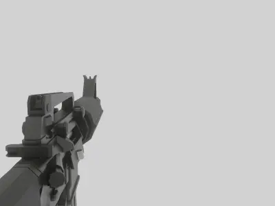 M4 Commando Detailed Low-Poly Low-poly 3D model
