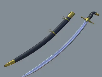 Saber two swords 3D model