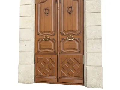 Entrance classic door 133 3D model