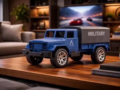 Military Cargo Truck Toy 3D Model 3D model