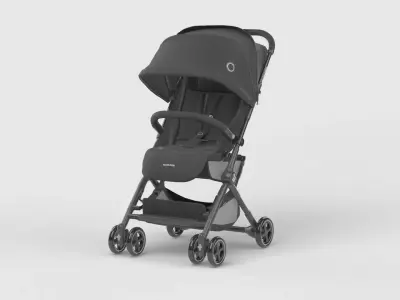 Baby stroller 3D model 3D model 8