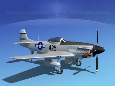 P-51D Mustang Miss Dangerous 3D model