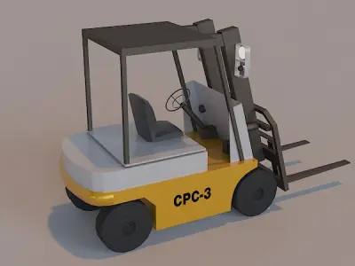 loading machine Low-poly 3D model Low-poly 3D model