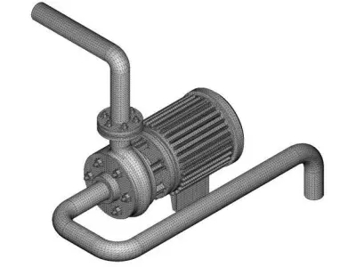Borewell Pump 3D model