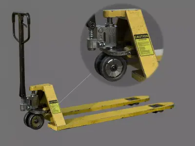 Hand Pallet Truck Low-poly 3D model get