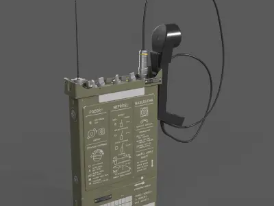 Czech RF-10 Military Radio Low-poly 3D model