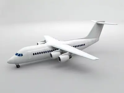  Avro RJ-100 - Generic White 3D model