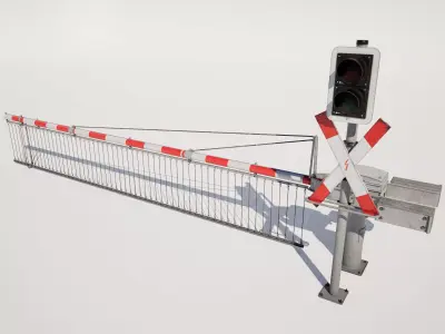 Railway Crossing Barrier  3D model