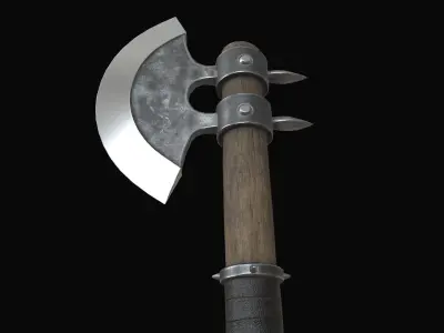 axe medieval Low-poly 3D model purchase