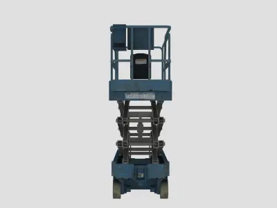 Low poly Car Lift Low-poly 3D model