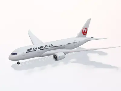 Boeing 787 Dreamliner Japan Low-poly 3D model