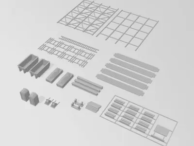 Construction  Site Accessories by Outland Models 3D Printable 3D print model