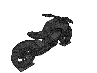 Futuristic Hoverbike Handlebar 3D Model 3D model purchase