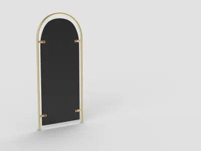 Big board with city background 3D model