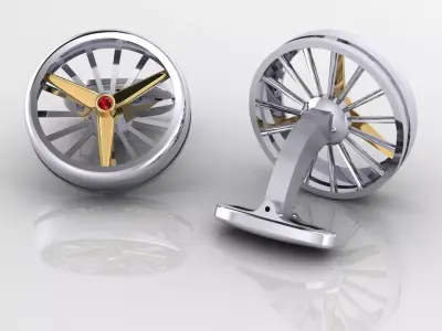 Cufflinks with propellers 3D print model