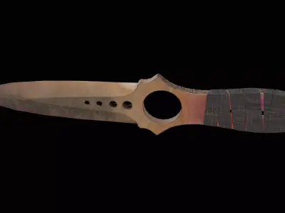 Skeleton Knife Fade Low-poly 3D model