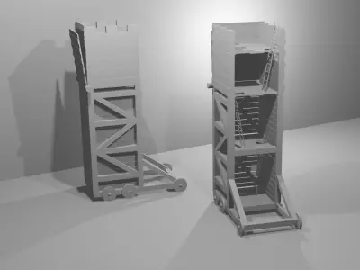 Medieval Siege Tower  Free 3D model