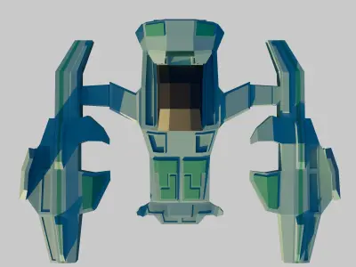 Low poly spaceship Free 3D model