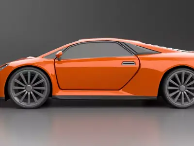 Panteox concept car 3d model 3D model