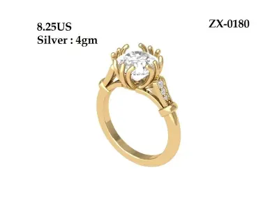 Engagement-ring 3D print model shop