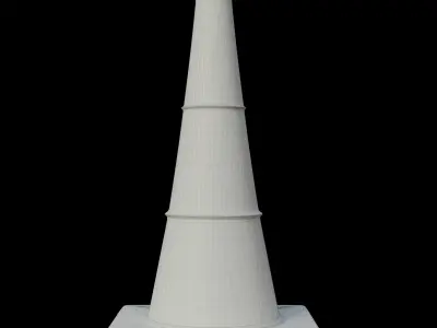Traffic Cone Low-poly 3D model purchase