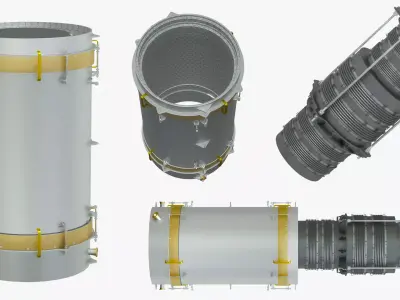 Engineering Cylindrical Expansion Joint 3D model
