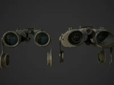 Military Binoculars Low-poly 3D model