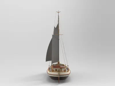 historical sailing ship I 3D model