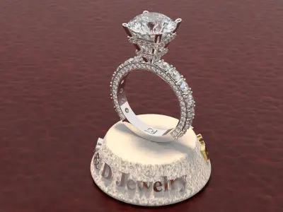 Ring Woman 3D print model 30