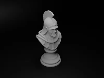 Teutonic Knight Bust Chess 3D print model