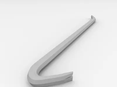 Crowbar cane with handle 3D model