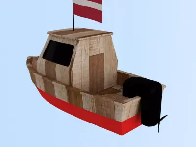 Latvia Fishing Boat 3D model