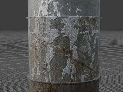 Oil Barrel  Low-poly 3D model buy