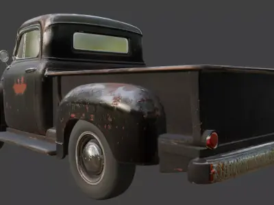 Vintage Rusty Pickup Truck 3D Model 3D model 36