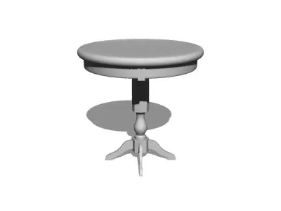 Wooden Dining Table Low-poly 3D model