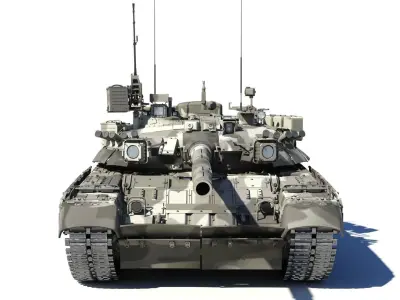 T-80UK military tank 3D model