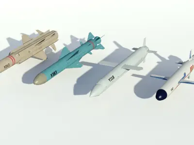 chinese anti ship cruise missile collection 3D model