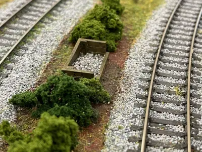 Model Railway Lineside Sleeper Ballast Bins 3D print model