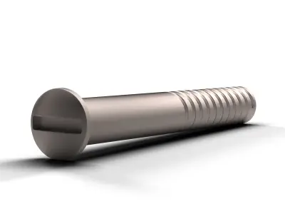 Flat Screw  Low-poly 3D model