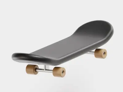 Skateboard 3d model Low-poly 3D model purchase