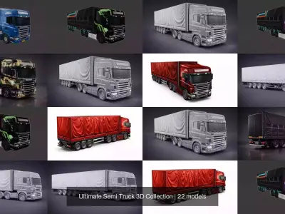 Ultimate Semi Truck 3D Collection 3D Model Pack