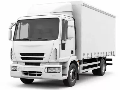 Professional Medium Duty Delivery Truck 3D model