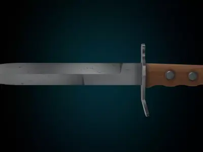 MVSN knife Low-poly 3D model