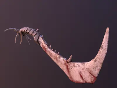 Bone sword Low-poly 3D model purchase