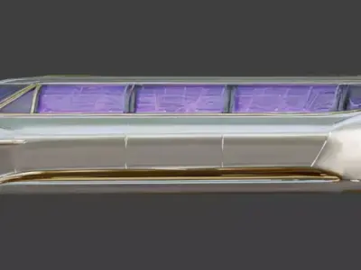 Futuristic Ultra-Luxury Sci-Fi Limousine Model Low-poly 3D model