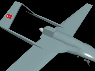 Bayraktar TB2 drone 3D model