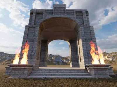 Historical temple-place of worship 3D model purchase